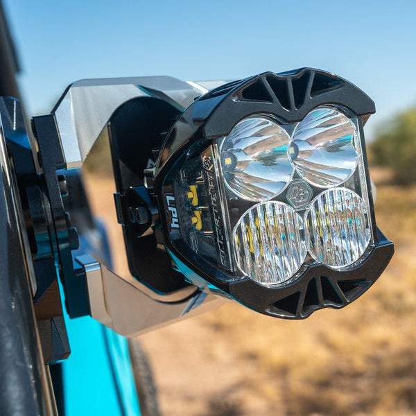 Cuero Race Mirror / Baja Designs LP4 Light Combo