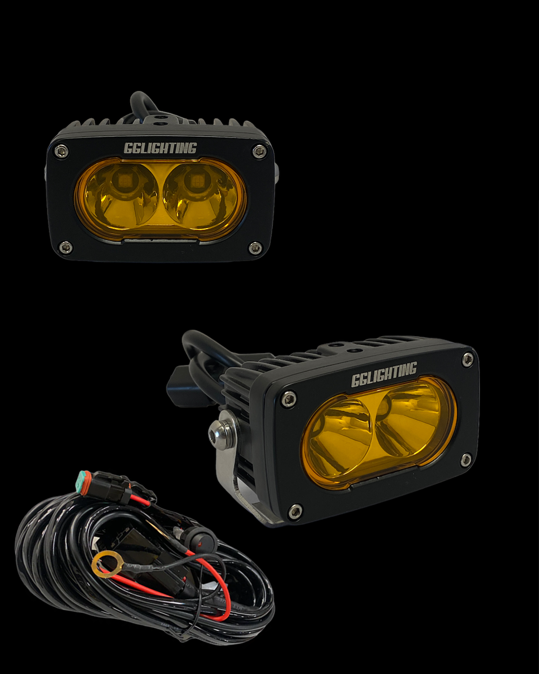 GP10 Offroad LED Pod Bundle Amber With Wiring Harness