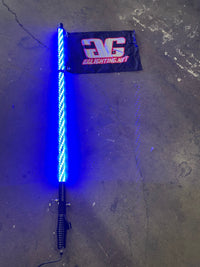 Clearance - Mega Whipz Blue 4' LED Whip