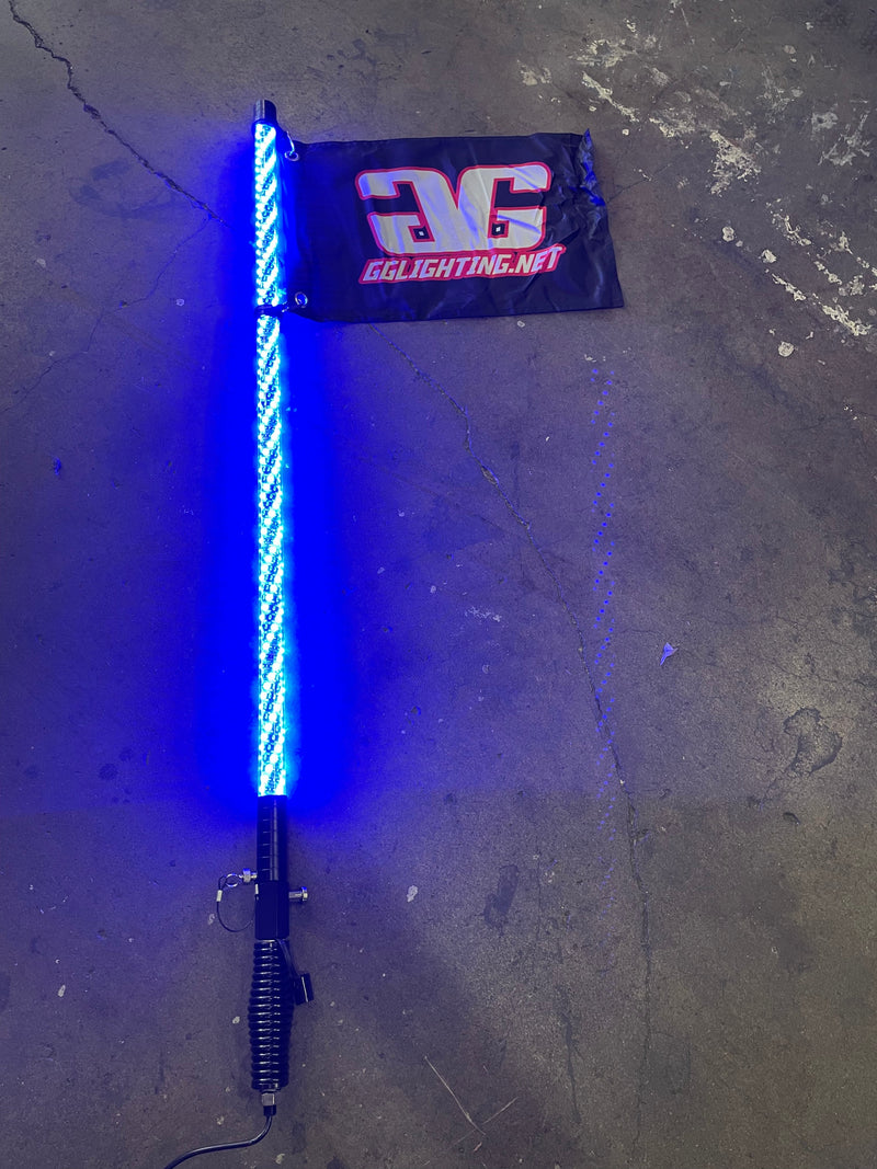 Clearance - Mega Whipz Blue 4' LED Whip