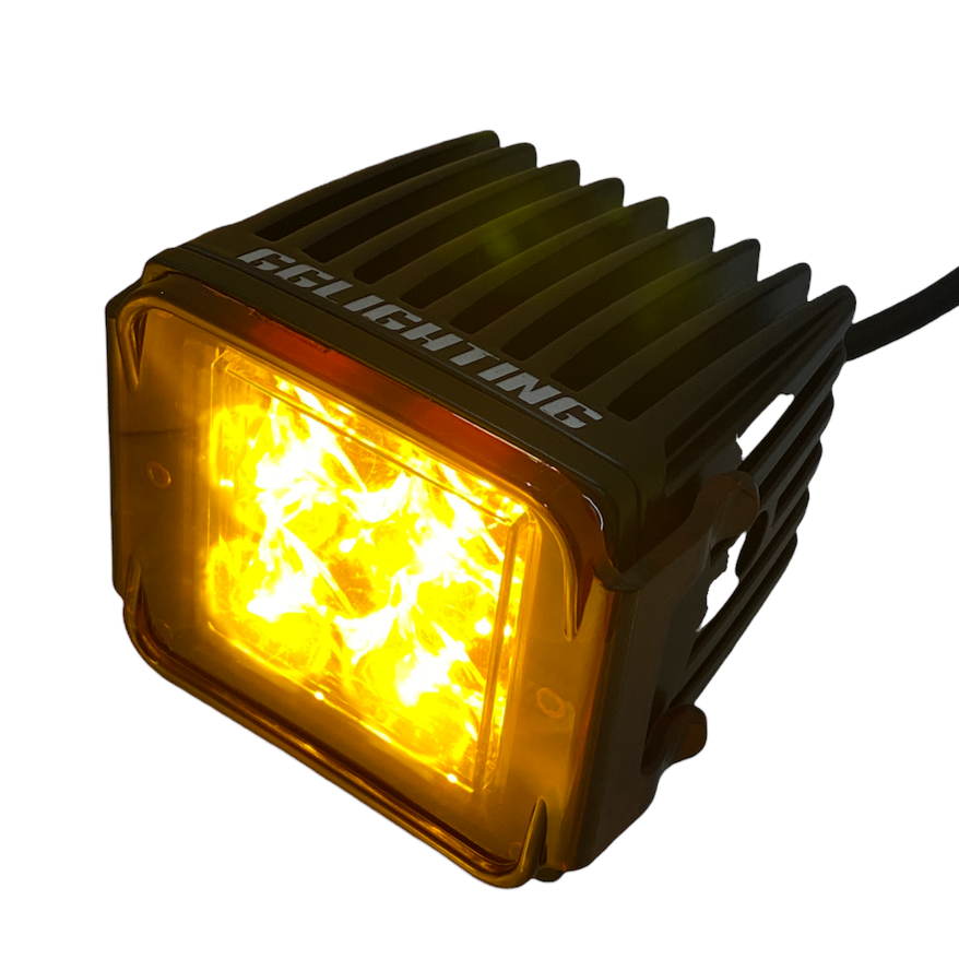 LED Pod Lens Colored Cover 3x3 offroad lighting Amber