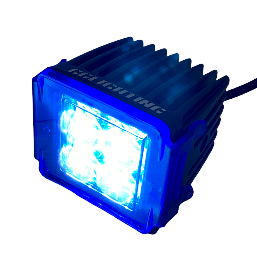 LED Pod Lens Colored Cover 3x3 offroad lighting Blue