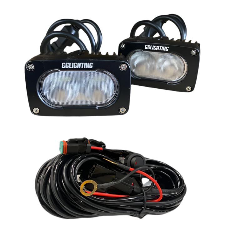 GP10 Offroad LED Pod Bundle White With Free Wiring Harness