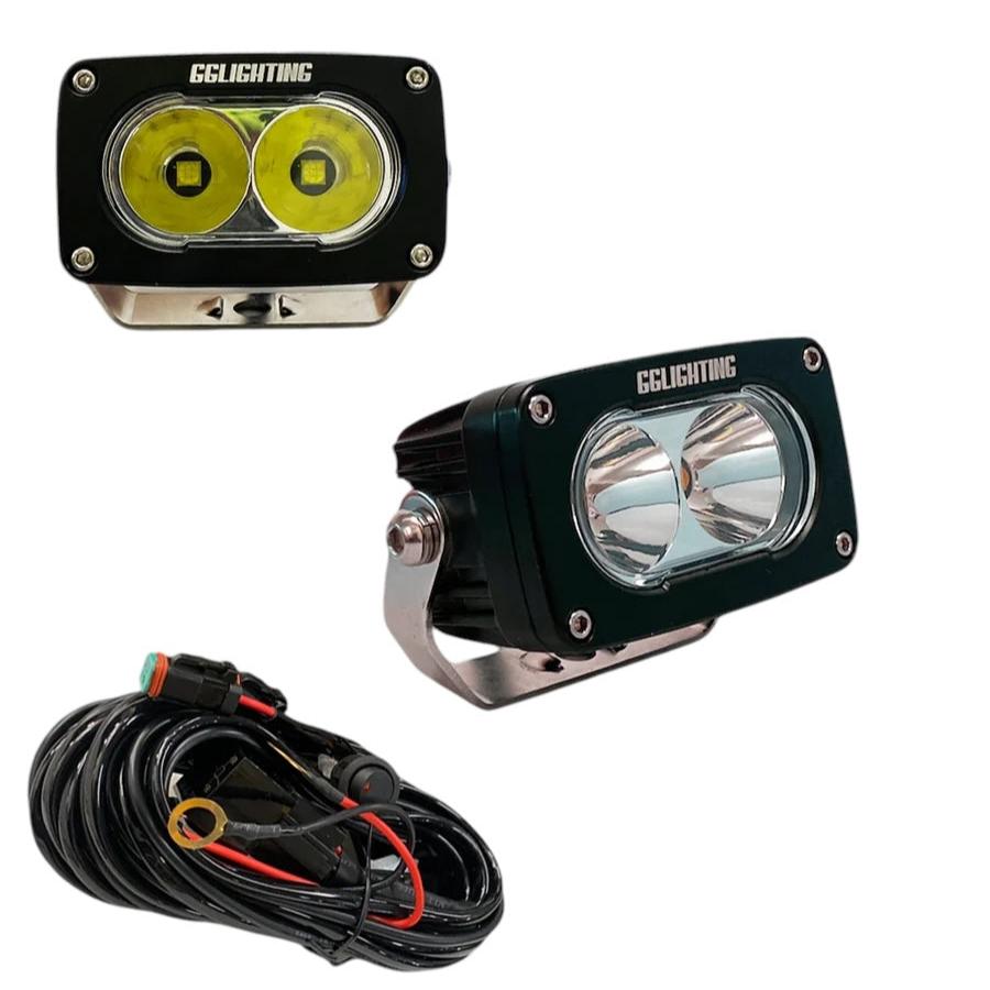 GP10 Offroad LED Pod Bundle White With Free Wiring Harness