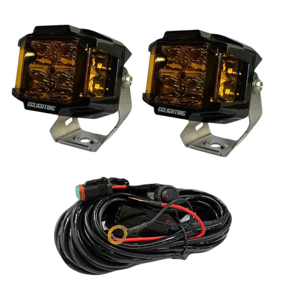 Amber CB30 Pod Bundle With Wiring Harness