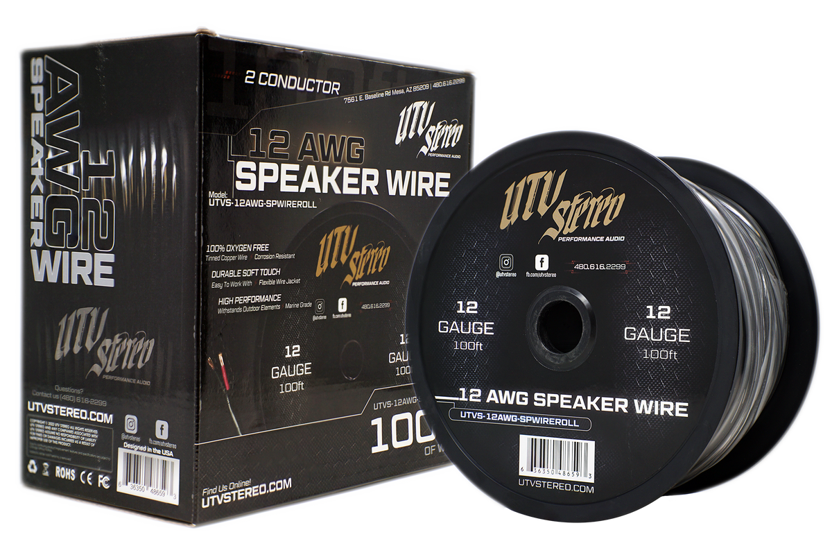 12 AWG Speaker Wire Roll - 100ft | UTVS-12AWG-SPWIRE-ROLL