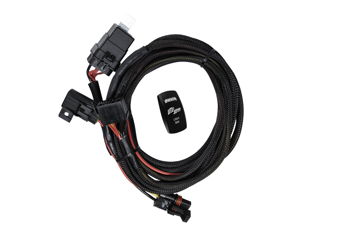 RZR® Pro Series High Current Harness + Rocker Switch & Pulse Bar Plug | UTVS-PRO-HRN-HC-RKR