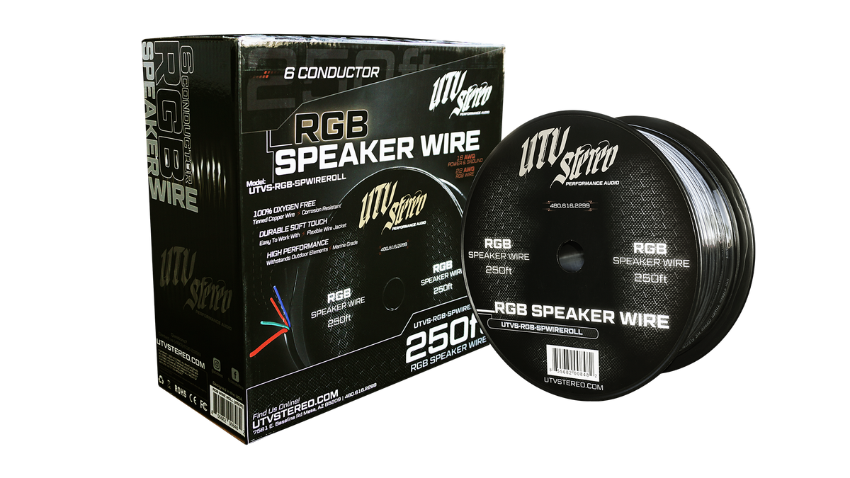 6 Conductor RGB Speaker Wire - 250' | UTVS-RGB-SPWIRE-ROLL