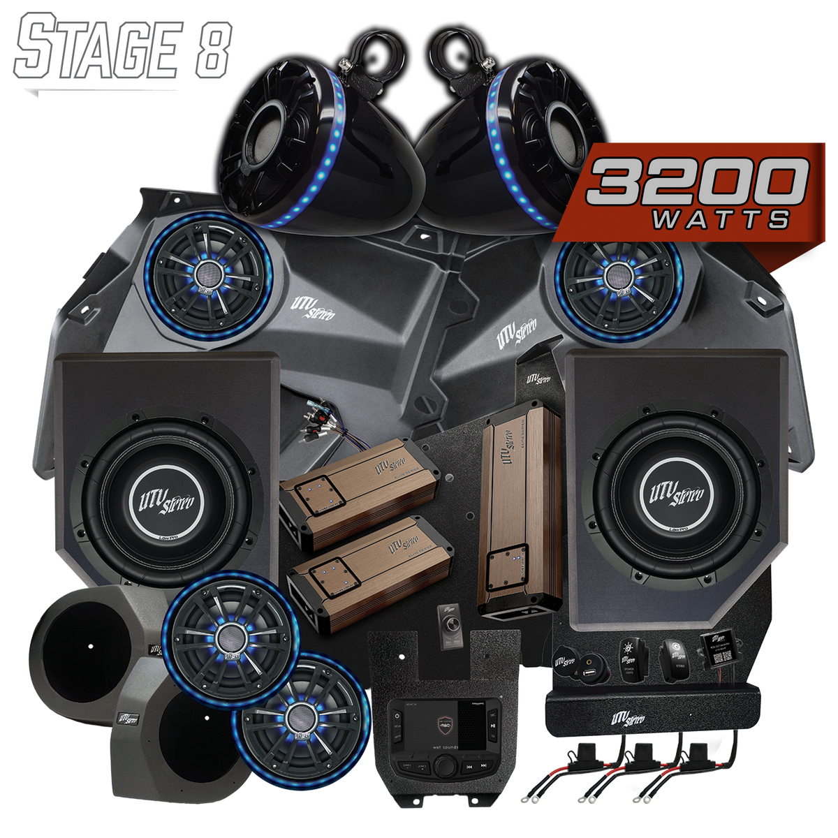 Can-Am® X3 Elite Series Stage 8 Stereo Kit | UTVS-X3-S8-E