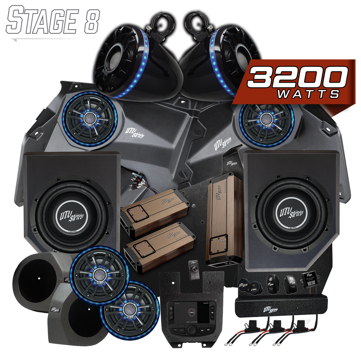 Can-Am® X3 Elite Series Stage 8 Stereo Kit | UTVS-X3-S8-E