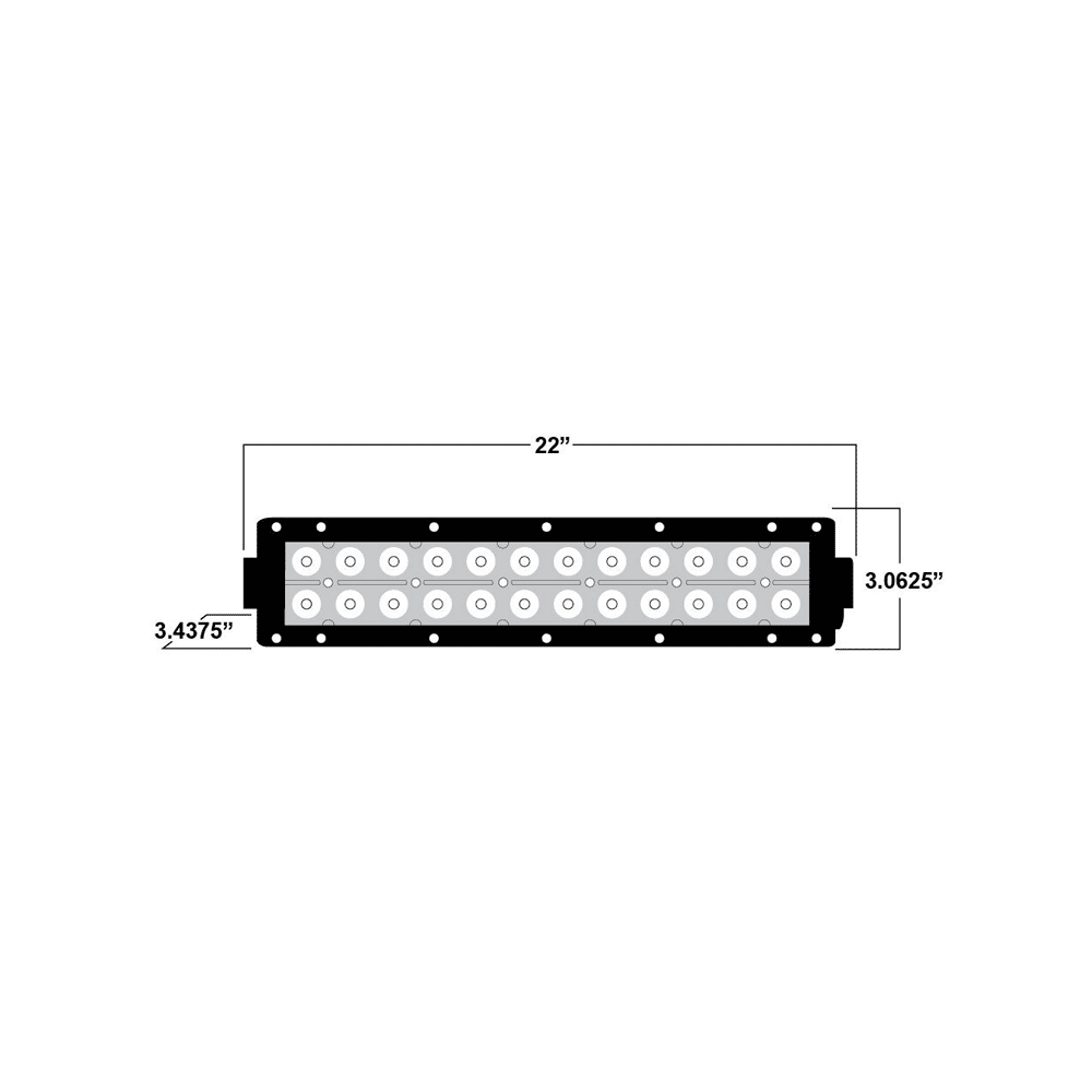 Dual Row LED Light bar 22 Inch  AJK Offroad   