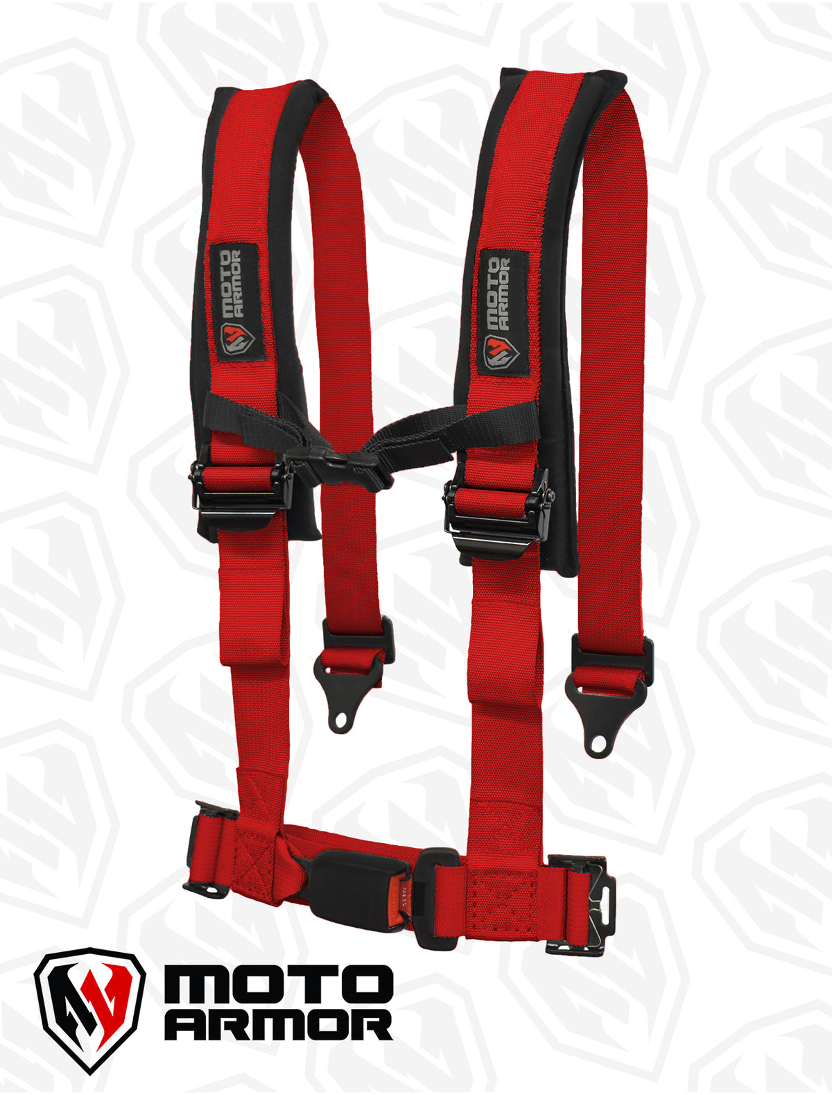 Four Point Harness , OEM style latch, RED