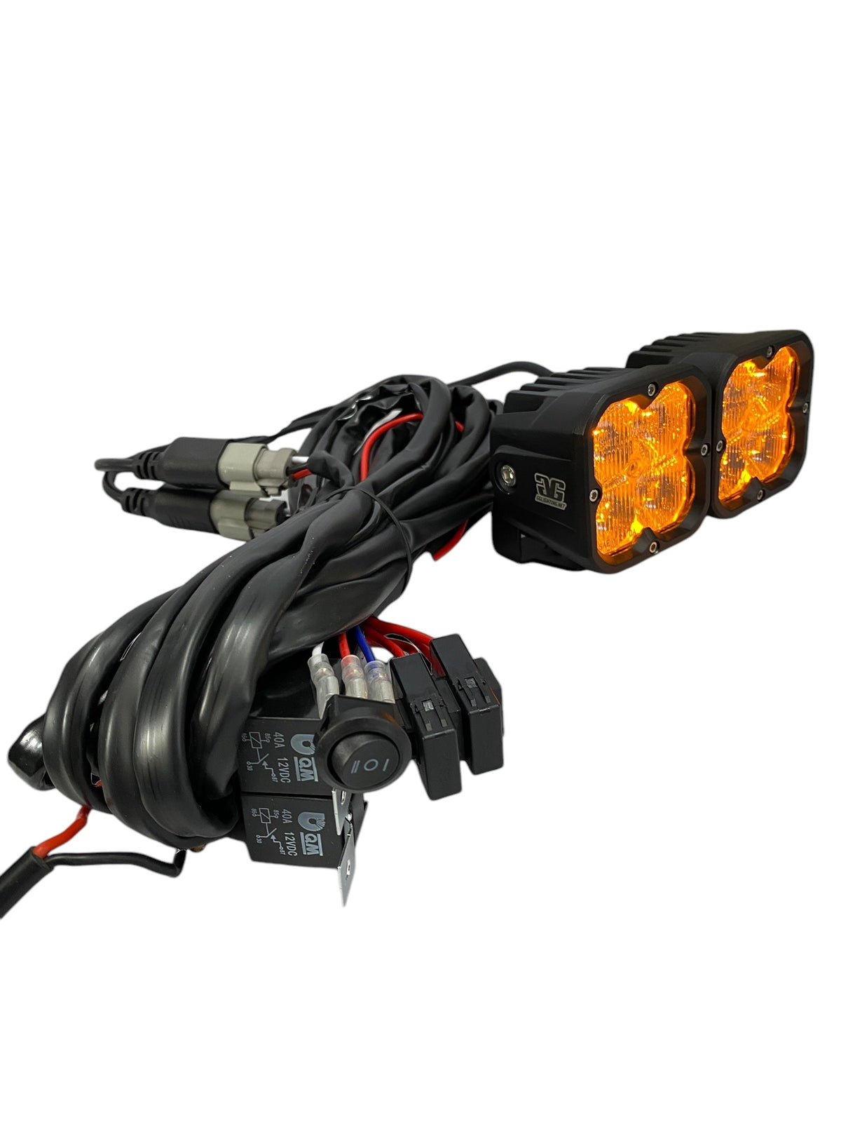 Amber Backlit Race Pod Bundle With Wiring Harness