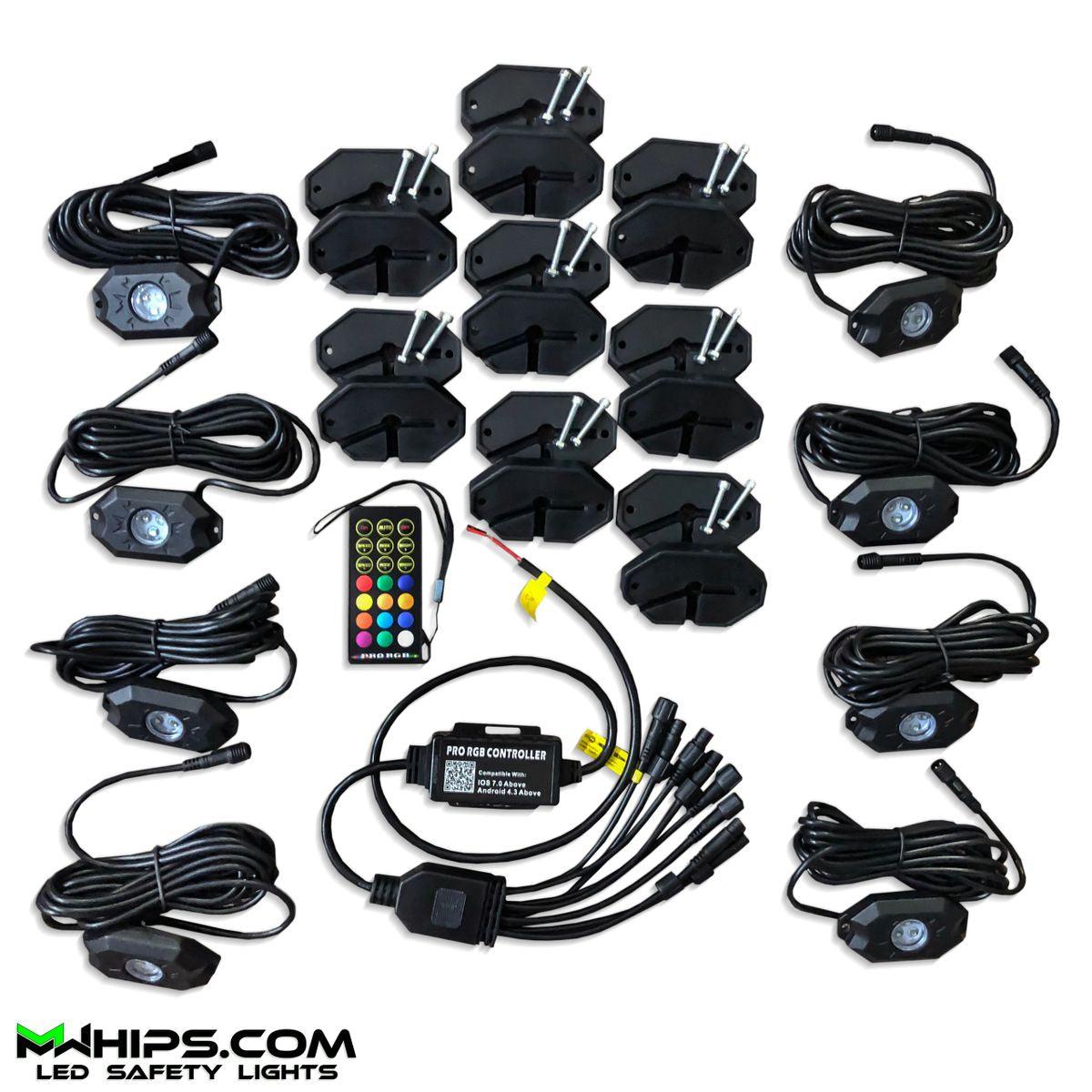 8PC T2 BLUETOOTH RGB ROCK KIT