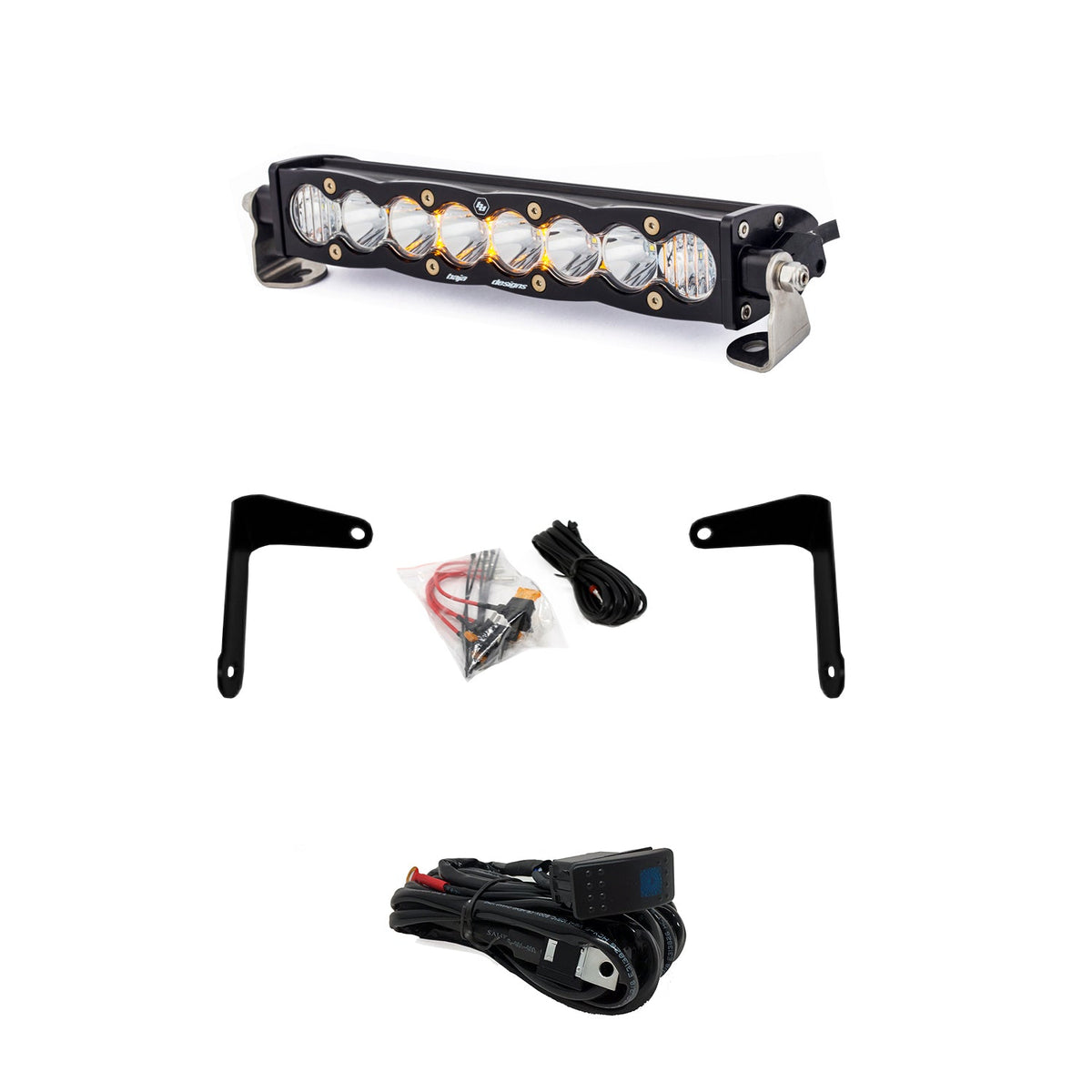 Baja Designs Can-Am X3, Shock Mount Kit w/ 10in S8 Light Bar, Clear (8 Week Lead Time)