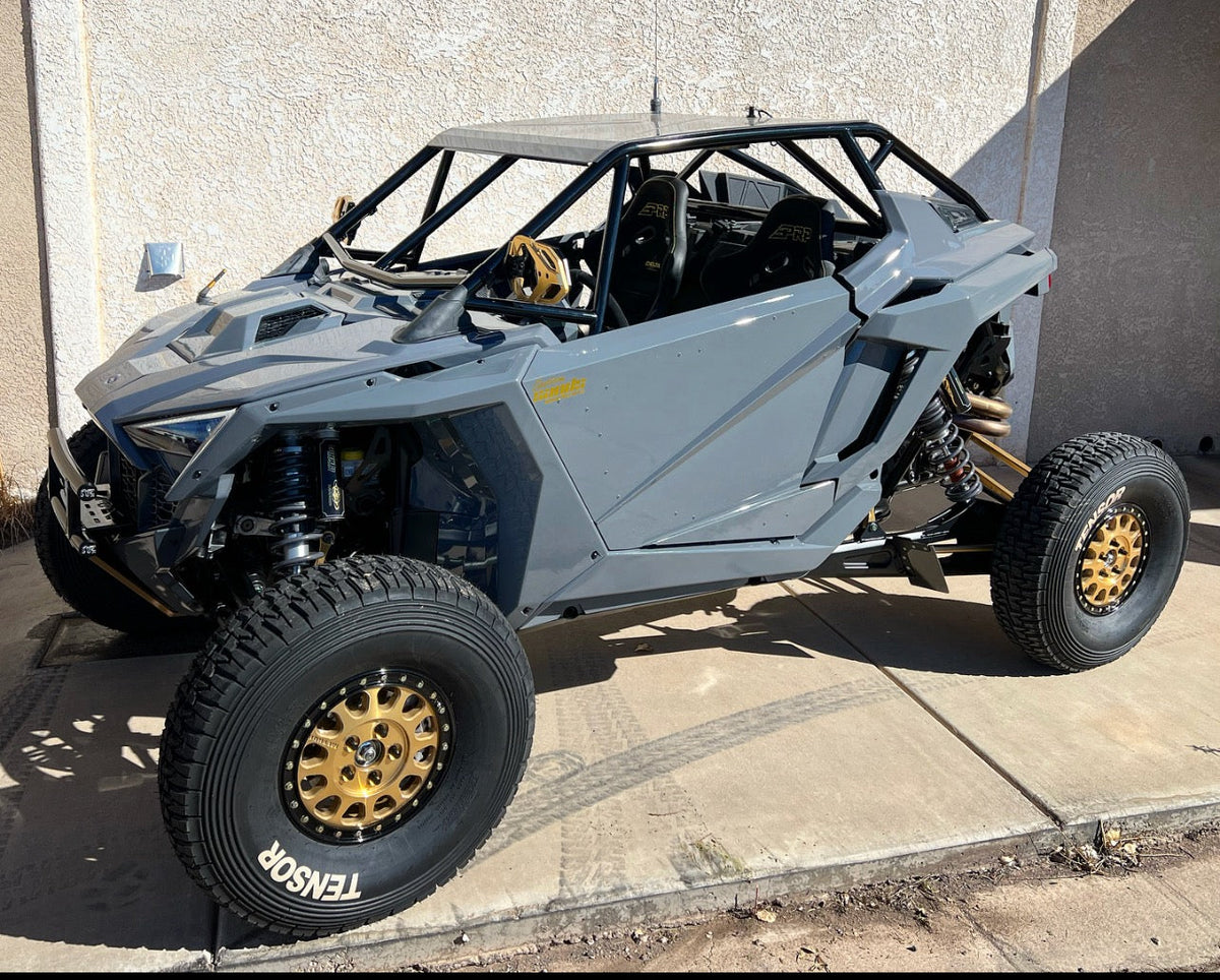 voodoo desert style rollcage installed on polaris pro r 2 seater 