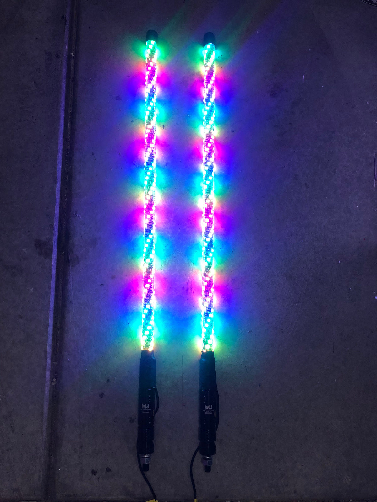 COLOR CHANGING WHIPS - Pair